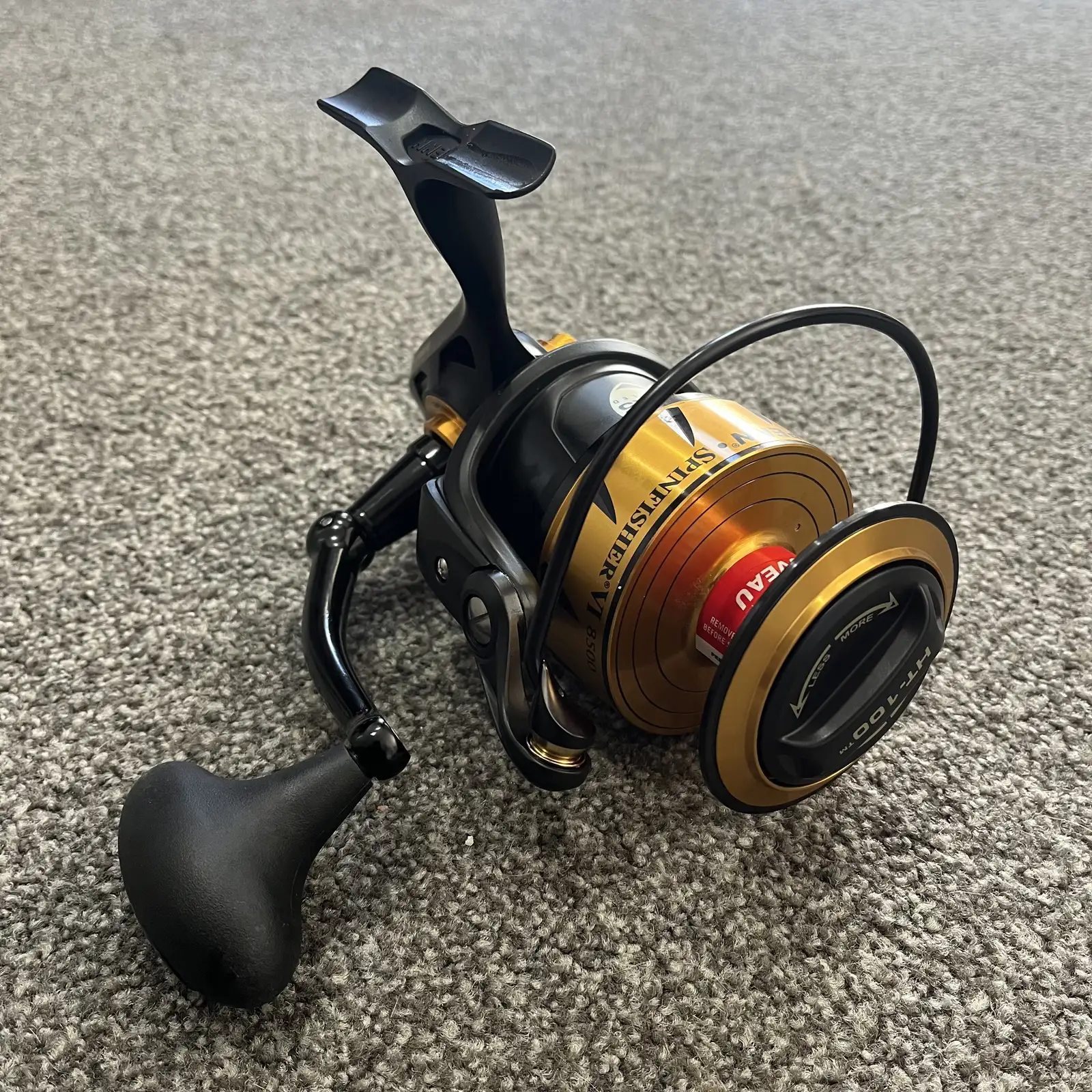 Penn Spinfisher VI 8500 spinning reel with the factory new sticker still on the spool