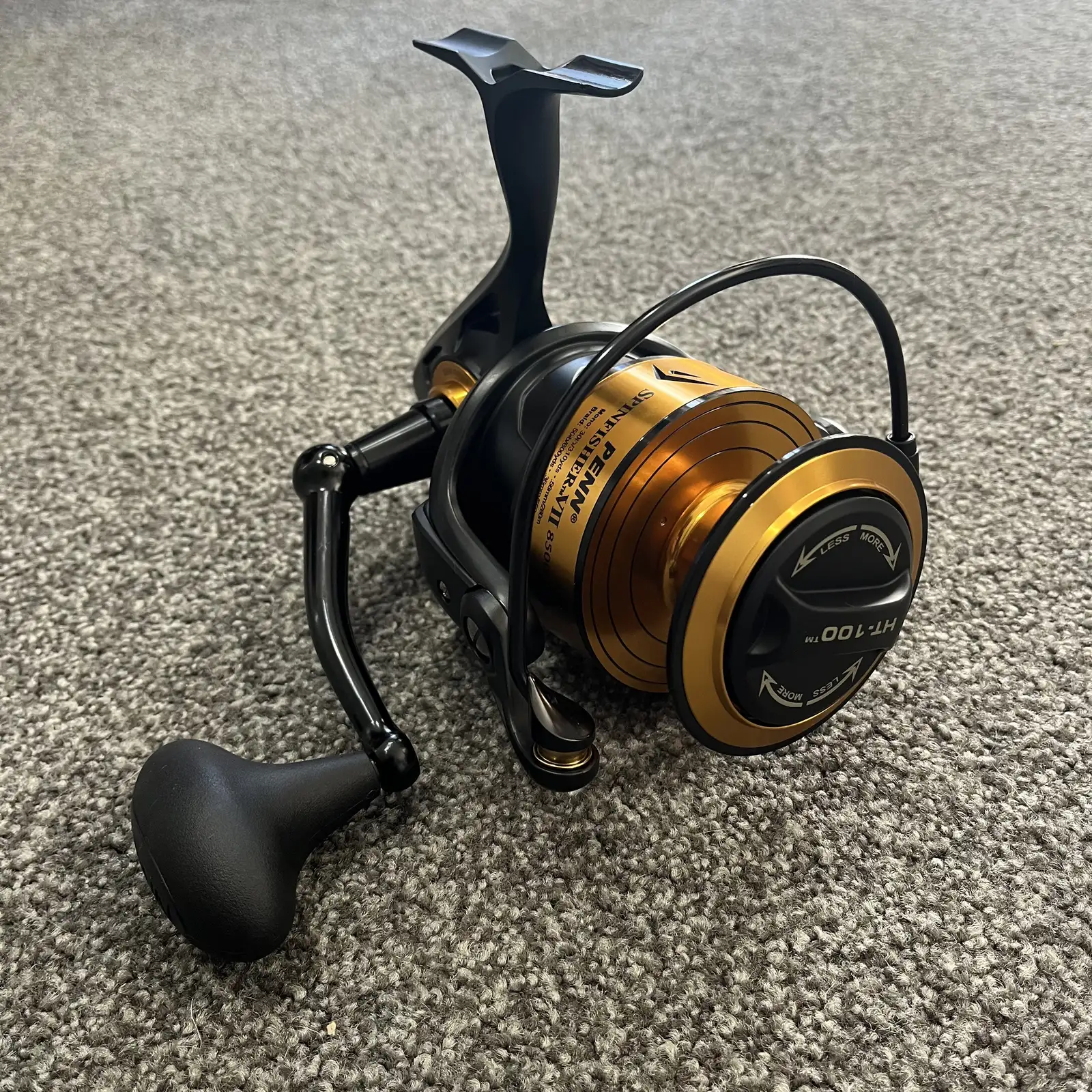 Penn Spinfisher VII 8500 spinning reel, three-quarter view